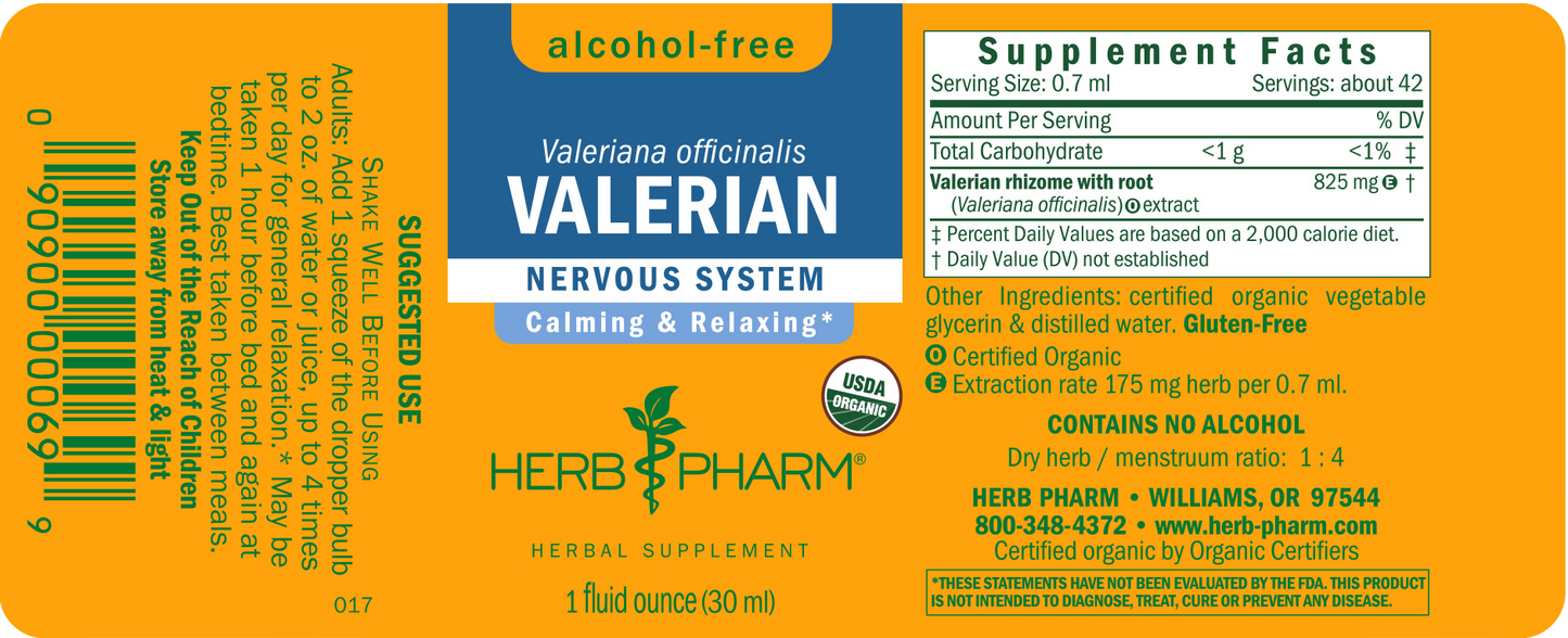 Valerian, Alcohol-Free