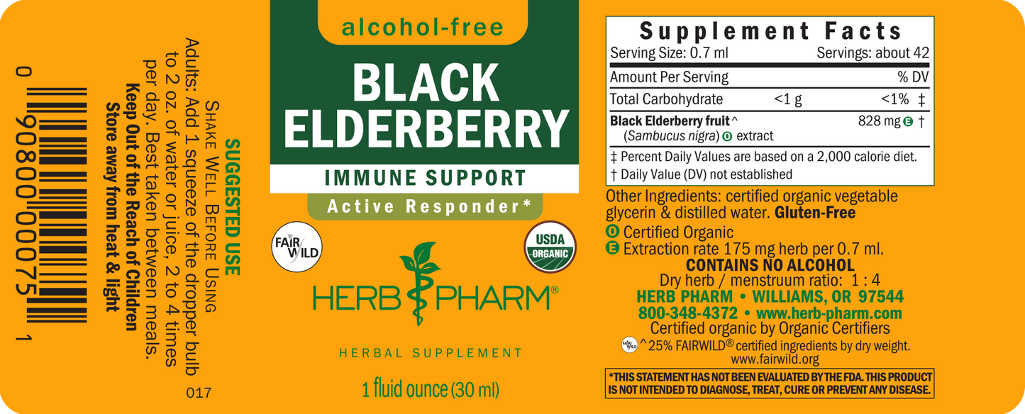 Black Elderberry, Alcohol-Free